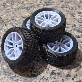 Rodas Com Pneus Para Automodelos Rc - Carros Rc