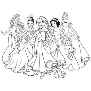 Kit 100 Desenhos Das Princesas para Colorir Pintar Impresso Folha A4