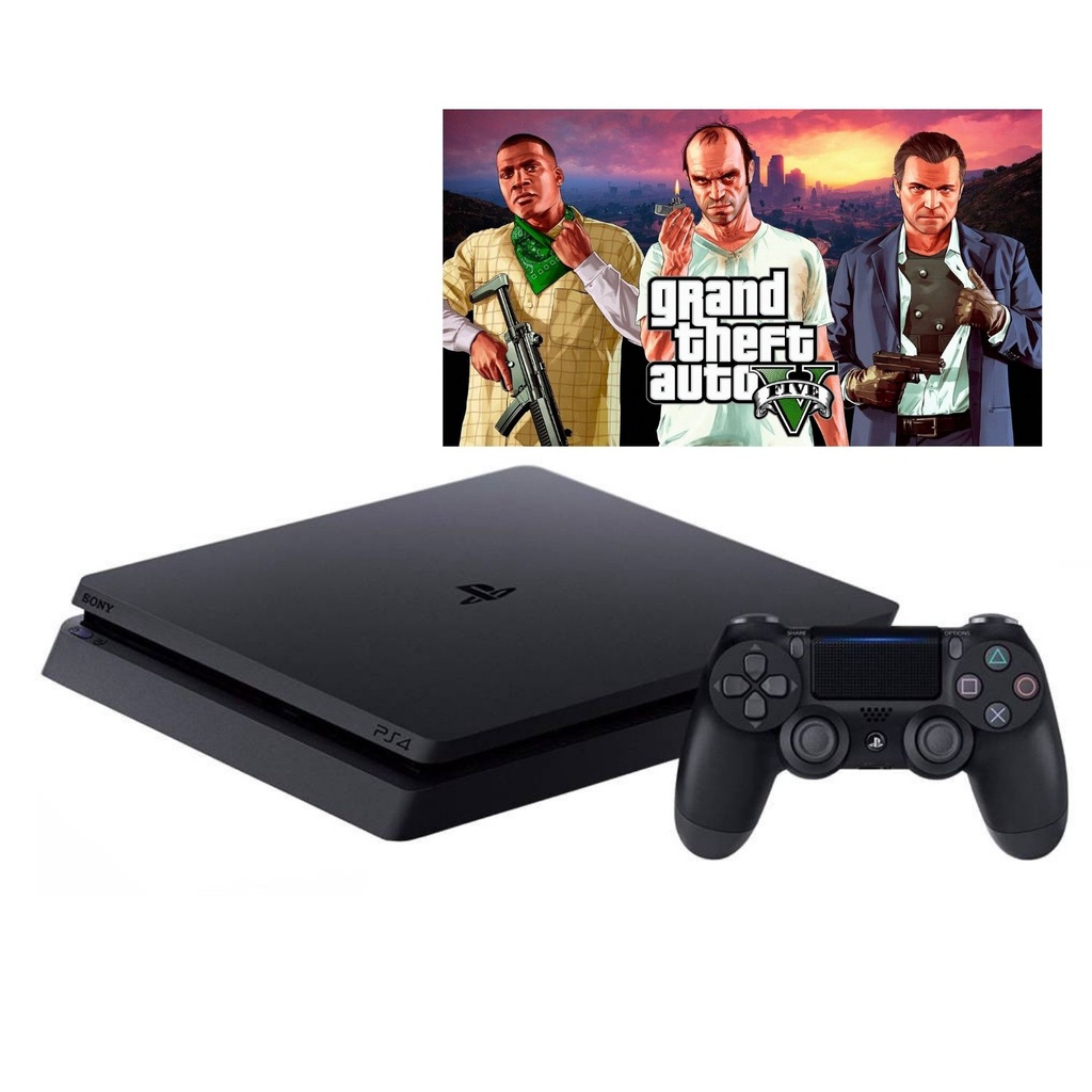 Console ps4 playstation 4 1000gb + 1 Controle + 60 Jogos