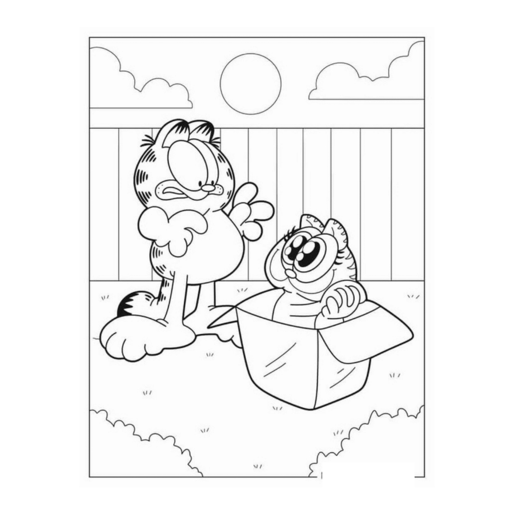 garfield desenho para colorir