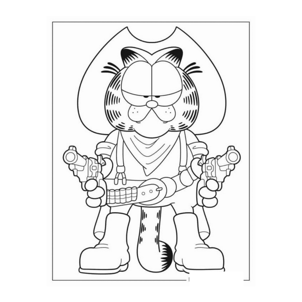 desenho para colorir garfield