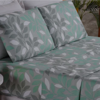 Jogo de Lençol 04 Peças 400 Fios Cama Casal King Micropercal Estampado em Oferta na Shopee