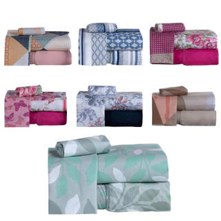 Jogo De Lençol Casal Padrão 400 Fios 4 Peças Estampados Extra Macio Sortidos em Oferta na Shopee