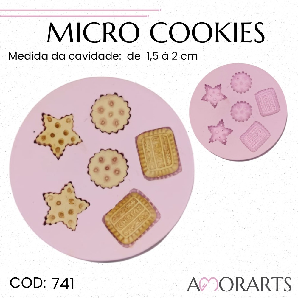Molde de silicone Micro Cookies --CÓD 741 | Shopee Brasil