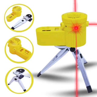 Nível Laser Giratório Nivelador Profissional 360° comTripé LED para Visão no Escuro Possui 2 nível de bolha