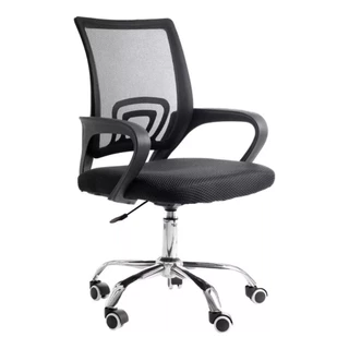 Cadeira de Escritório Tela Mesh Diretor Assento Estofado Home Office com Base Giratória 9050
