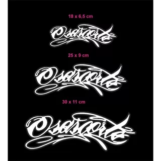 Adesivo Osascorte   para viseira de capacete carro moto e caminhão BRANCO em Oferta na Shopee