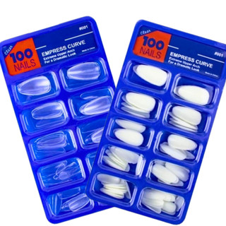 Kit 100 unhas postiças amendoadas realistas
