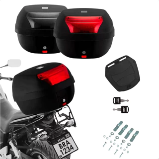 Bauleto 28 Litros Moto Traseiro Universal Removivel Pro Tork