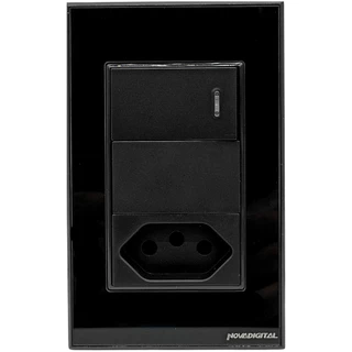 Interruptor com 1 Tecla Física + Tomada Zigbee Novadigital para Automação Residencial