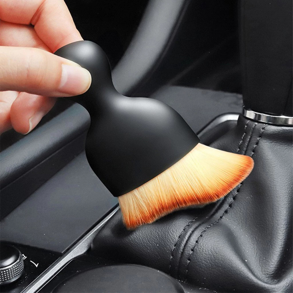 Escova Multifuncional 9.7x7x5.2 Para Maquiagem Carro Limpeza Pincel Macio Em Forma De Taça De Vinho