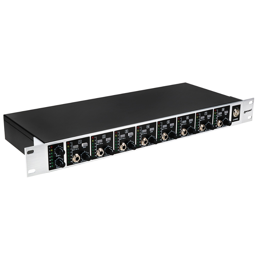 Amplificador Powerplay Para Fones De Ouvido 8 Canais, Até 16 Pares De Fones LHA8000 Lexsen