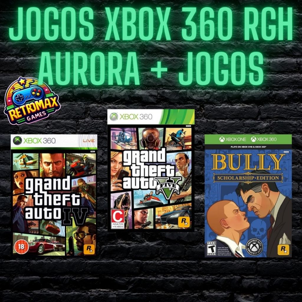 Kit para Xbox 360 RGH Pendrive ou HD Externo – Plugue e Jogue Fácil ...