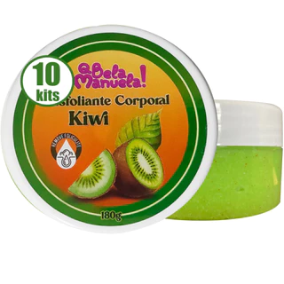 KIT 10 Esfoliante Corporal Kiwi Q Bela Manuela Pele Hidratada
