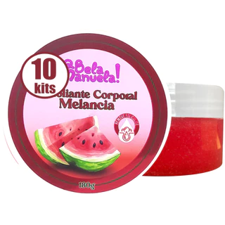 KIT 10 Esfoliante Corporal Melancia Q Bela Manuela Pele Hidratada