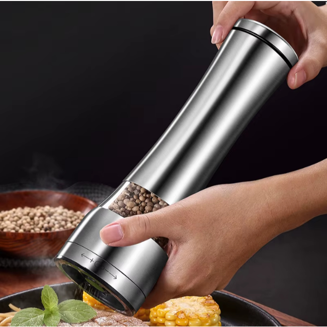 Moedor Gourmet de Sal Grosso E Pimenta Em Aço Inox Premium