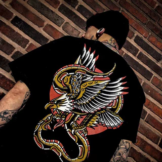 Camiseta T-shirt Unissex Snake Tatto Old Streetwear