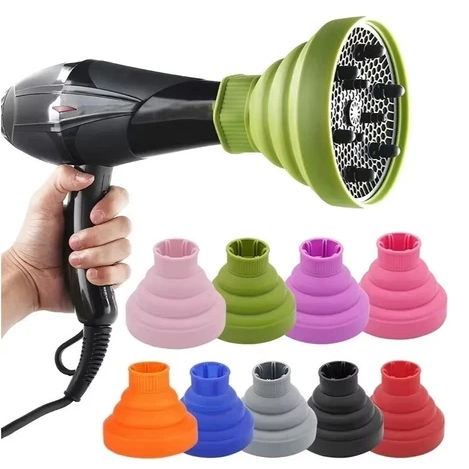 Difusor de Cachos Definidor em Silicone Retrátil com Boca Flexível ...