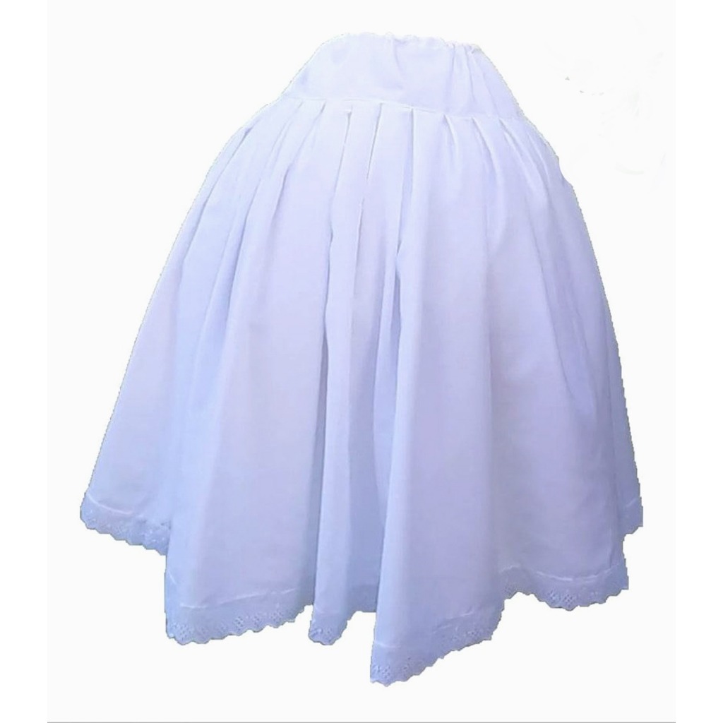 Saia Branca Umbanda Candomblé Roda Ração Tecido Luxo Shopee Brasil