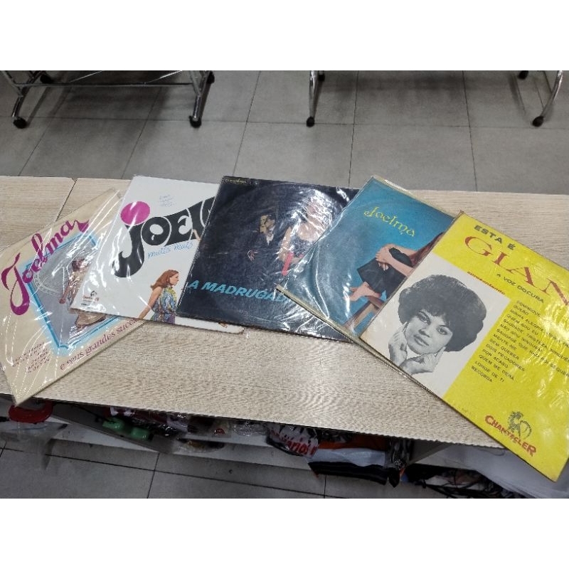 lote 5 lps vinil vários cantores | Shopee Brasil