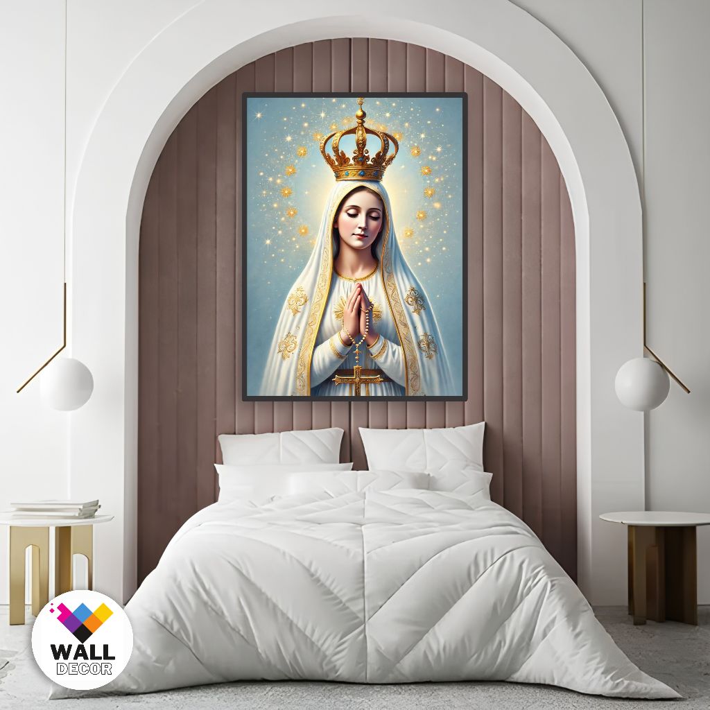 quadro decorativo nossa senhora de fátima linda decoração quarto sala ...