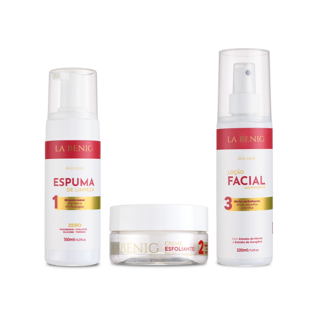 PEAU DE L'ANGE Lingerie Cleansing 3個セット Kit Limpeza de Pele Academic com Trieta