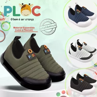 Tênis Ploc Street Calce Fácil Slip On Flat Anatômico Verde Militar em Oferta na Shopee