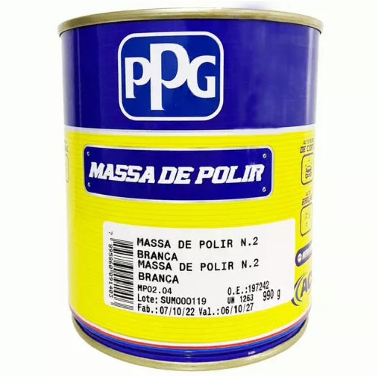 MASSA DE POLIR ACS/PPG N2 BRANCA | Shopee Brasil