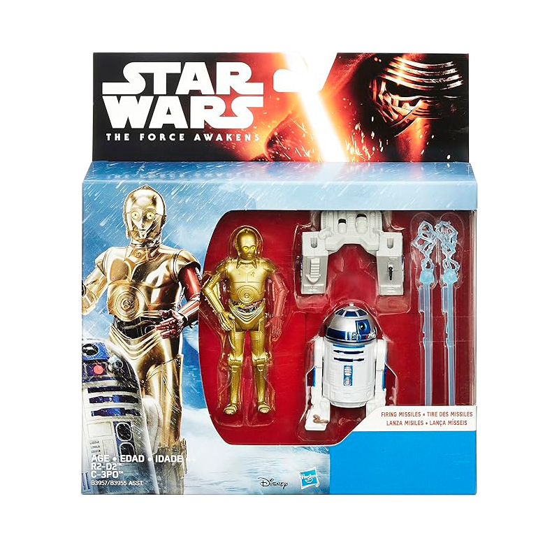 Boneco Star Wars Set R2D2 + C3PO droid Rebels 10cm 3.75 vintage T