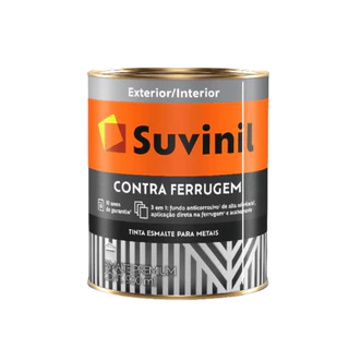 Tinta Esmalte P/ Metais 3 Em 1 Contra Ferrugem Brilhante Suvinil 900ml