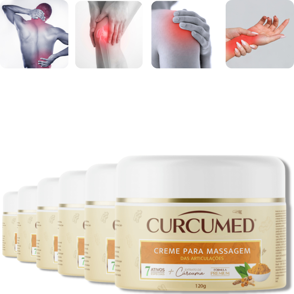 6 Curcumed pomada Creme gel de Cúrcuma longa Para dores nos Músculos e ...