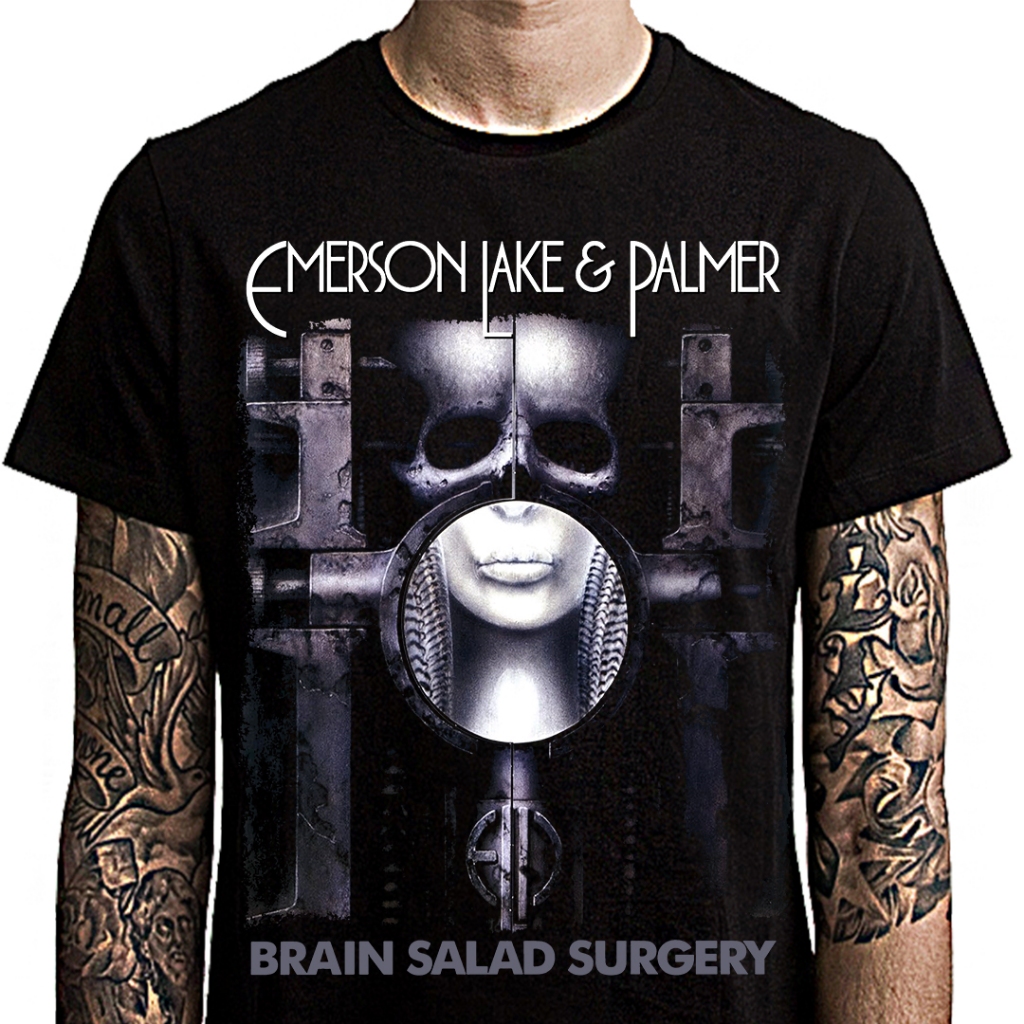 Camiseta Emerson Lake & Palmer - Brain Salad Surgery | Shopee Brasil