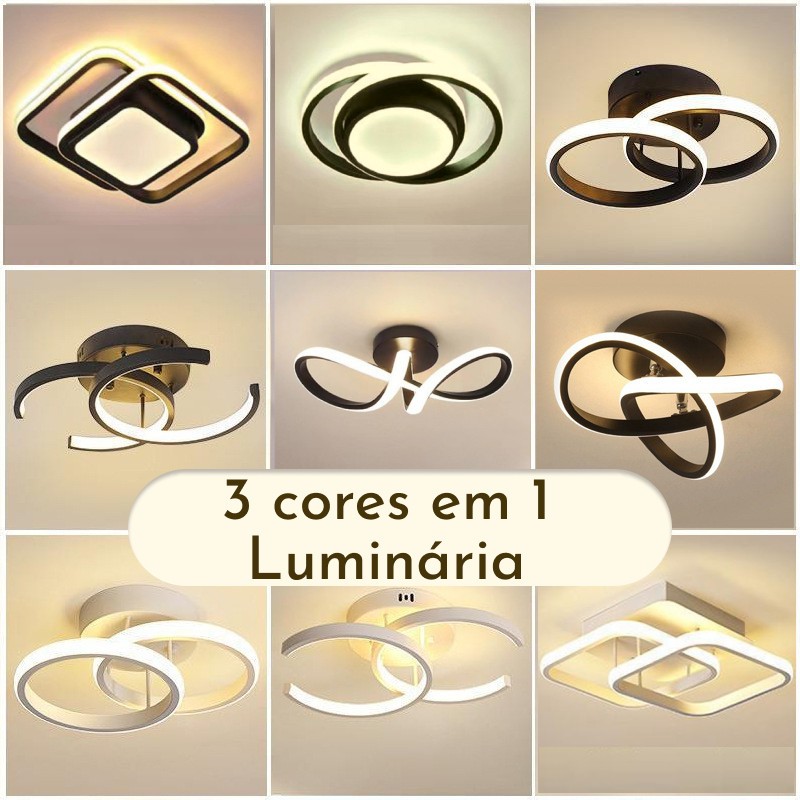 Luminária De Teto Plafon Led Moderna Lustre para Corredor Sala Quarto Cozinha 110V/220V