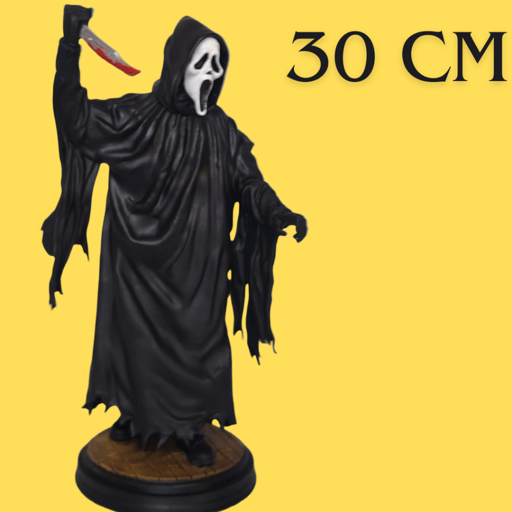 Miniatura Ghost Face Action Figure Pânico Scream Todo Mundo em