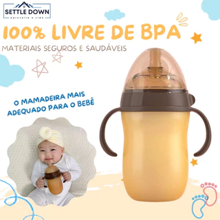 Copo infantil Garrafa De Água De Silicone Bebês De 0 A 36 Meses 150ml/240ml mamadeira que imita o peito da mãe em Oferta na Shopee