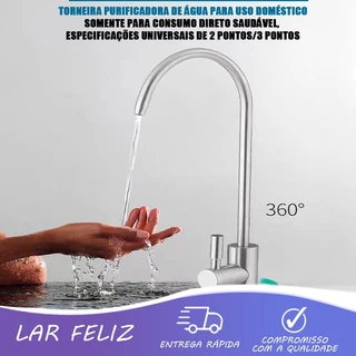 Torneira com filtro de água de aço inoxidável Barra do bebedouro resistente a arranhões