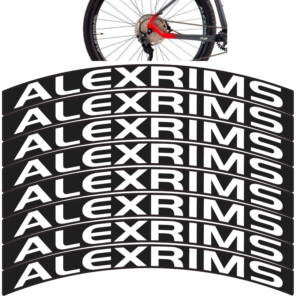 Adesivo Alexrims Kit para as Duas Rodas várias cores compatível aro 26 ...