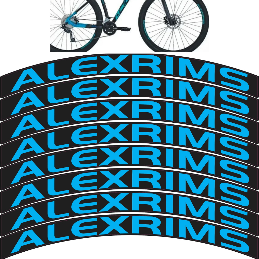 Adesivo Alexrims Kit para as Duas Rodas Azul compatível aro 26, aro 29 ...