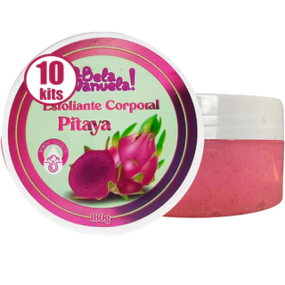 KIT 10 ESFOLIANTE CORPORAL PITAYA Q BELA MANUELA PELE HIDRATADA E PERFUMADA