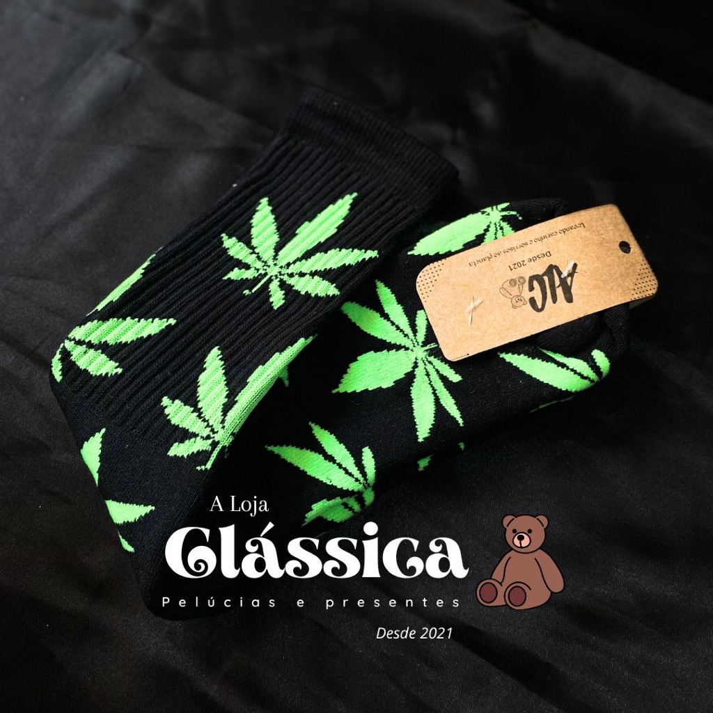 MEIAS DIVERTIDAS ESTAMPADA NAIPES CLASSICA PRETA SLOTYX - Rei Do Wod