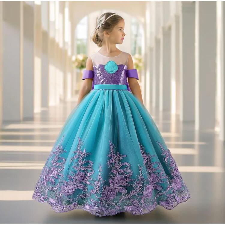 Cheap vestido de festa infantil ariel Best Sale Black Friday