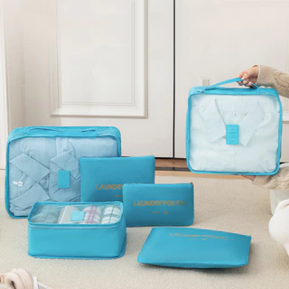 Organizador De Mala De Bagagem Viagem Kit 6 Necessaire Bolsa em Oferta na Shopee