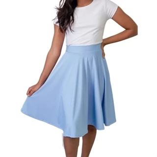 Saia godê total infantil azul celeste.