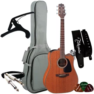 Kit Violao Takamine Folk Elétrico Gd11mce Mgs + Capa Correia Capotraste Cabo