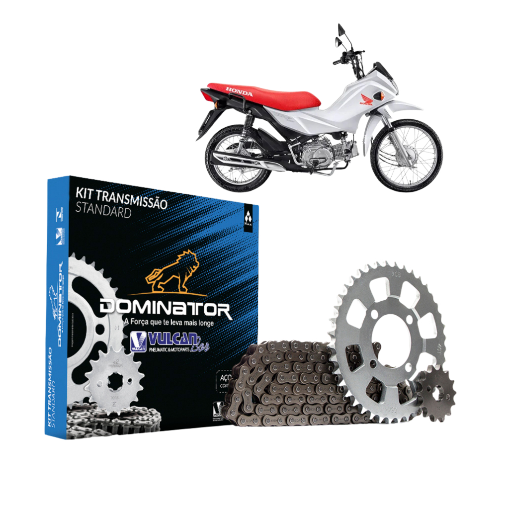 Kit Transmissão Standard Completo Honda Pop 100 2007 2015 428H