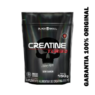 Creatine Turbo Creatina Caveira Preta 150g  Refil - Black Skull em Oferta na Shopee