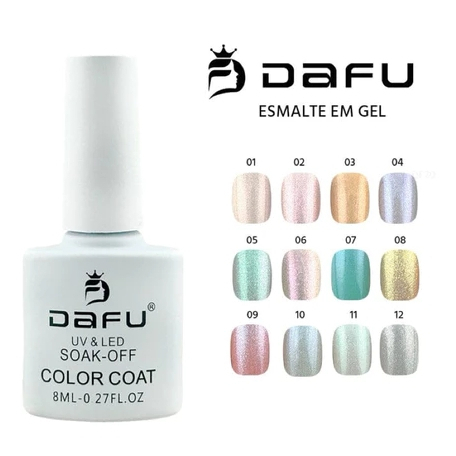 KIT 12 Esmalte Em Gel Dafu Asa de Borboleta Aurora Fada Led UV 8 ml ...