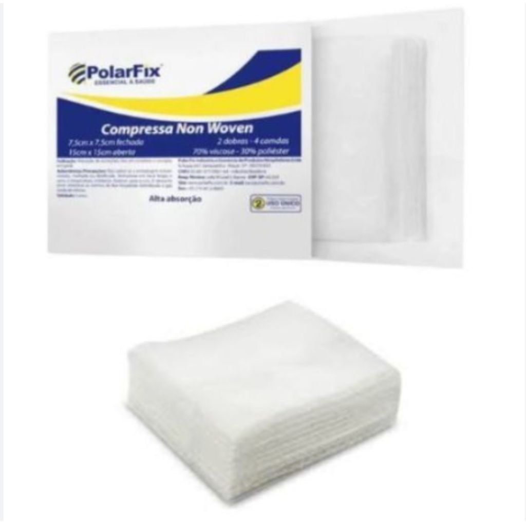 20 unidades Compressa de Gazes Non Woven PolarFix 2 dobras 4 camadas ...