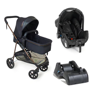 kIT Carrinho De Bebê Napoli + Bebê Conforto E Base para Carro Galzerano Oferta em Oferta na Shopee