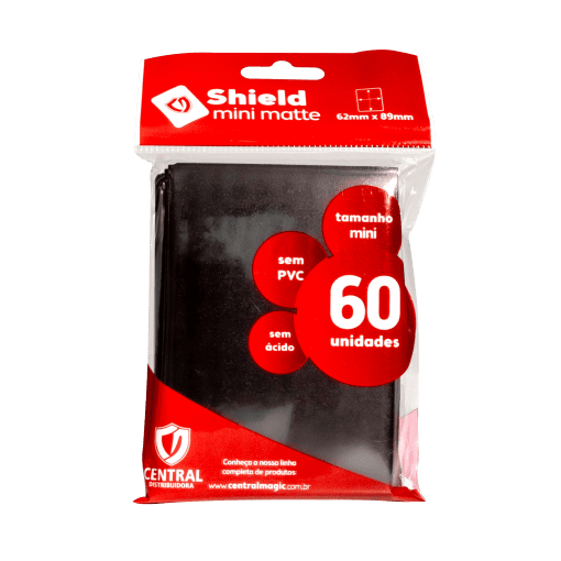 Sleeve Japonês Matte / Shield 59x86mm Preto - Yugioh TCG